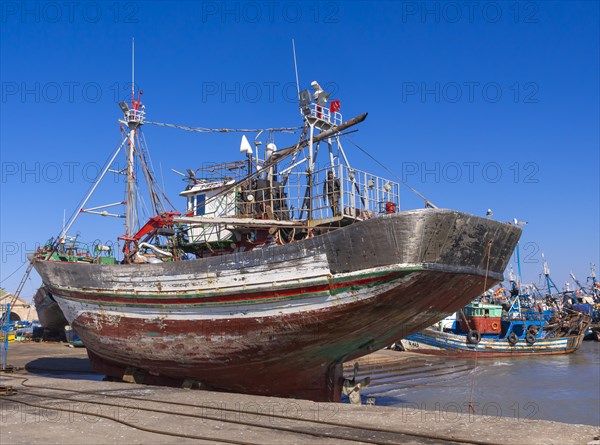 Fishing boats in the port of Essaouira