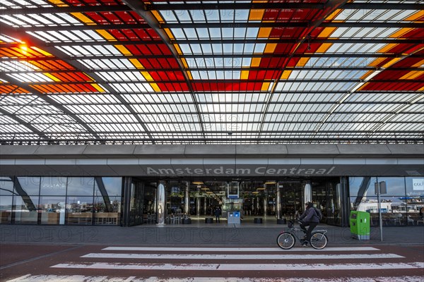 Cyclists on zebra crossing