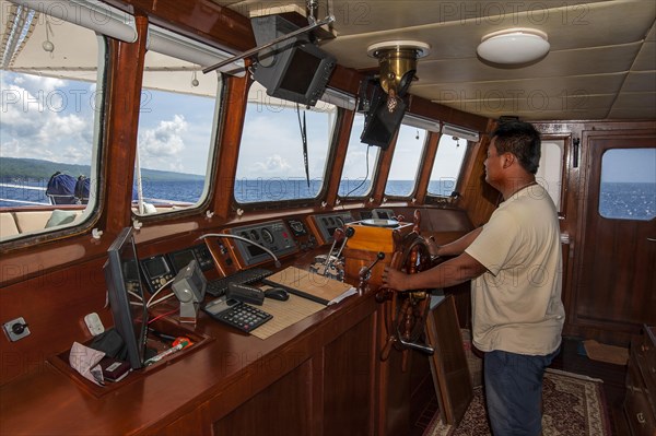 Bridge on Pelagian liveaboard