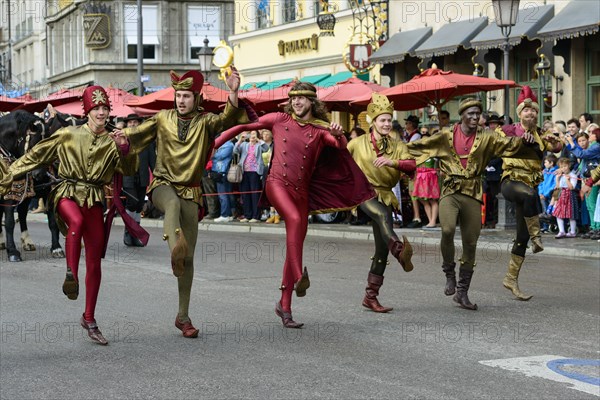 Morisco dancers or Morris dancers in costume