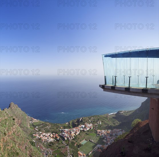 View from the Mirador de Abrante restaurant of Agulo