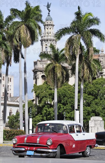 Red classic car