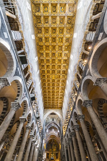 Gilded ceiling of Pisa Cathedral