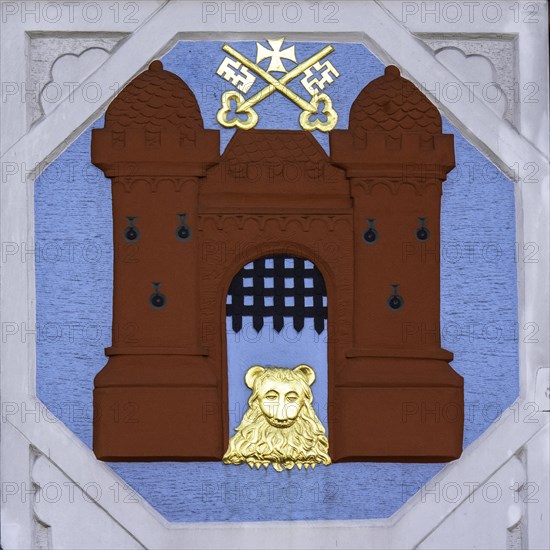 Coat of arms at the Schwarzhaupterhaus in the old town of Riga