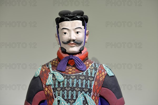 Terracotta warrior replicated in original colours