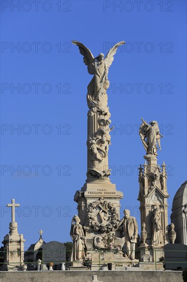 Monumental tombs with angels