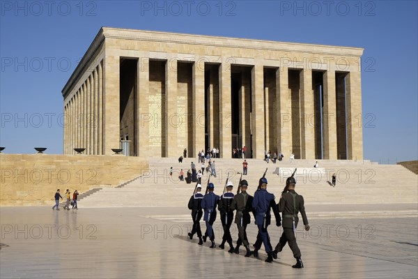 Guards at the mausoleum of Mustafa Kemal Ataturk