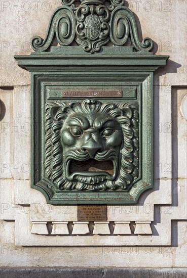 Ornate metal post box at Main Post Office building