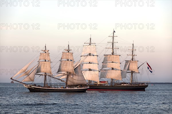 Evening sailing with the Stad Amsterdam in the foreground