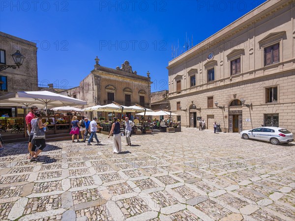 Piazza Umberto I with restaurants