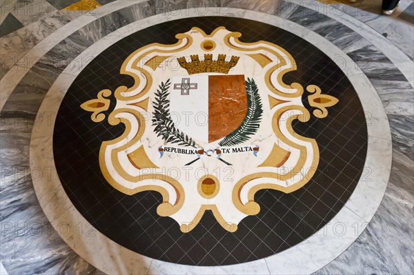 White-Red Cross emblem with the Republic of Malta with the inscription ""Repubblika Ta 'Malta""