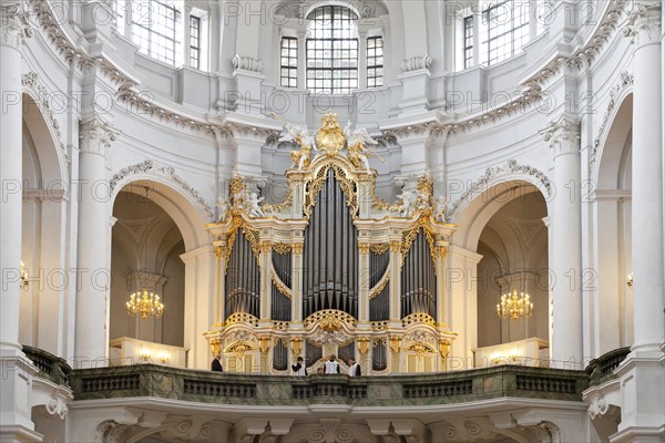 Church organ by Gottfried Silbermann in the Catholic Hofkirche