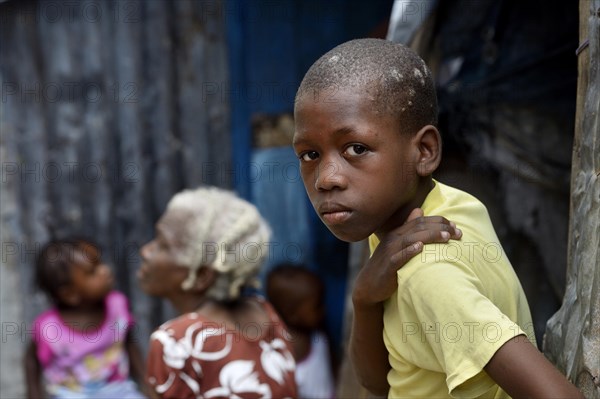 Boy with serious look