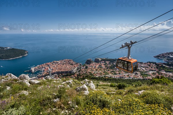 Cable car from Mount Srd to the historic centre