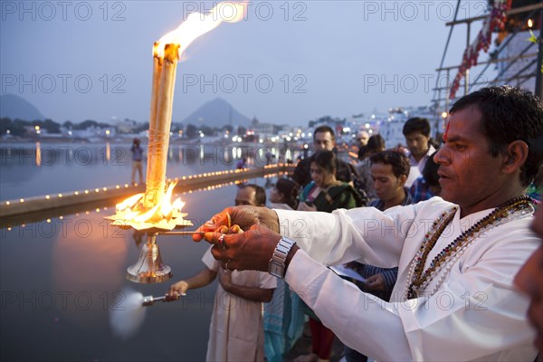 Brahmin conducting a religious ceremony