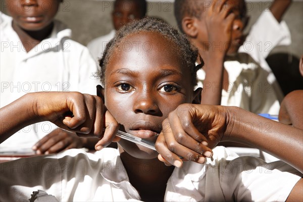 Girl with pen