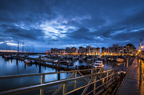 Harbor in the evening light