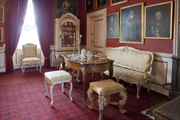 Romantic tea room at Gavno Castle