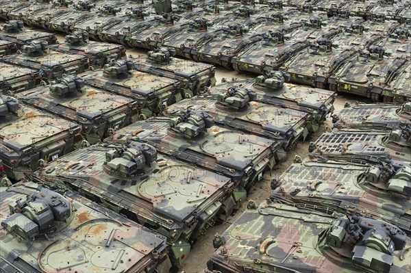 Armored vehicles type Marder awaiting scrapping