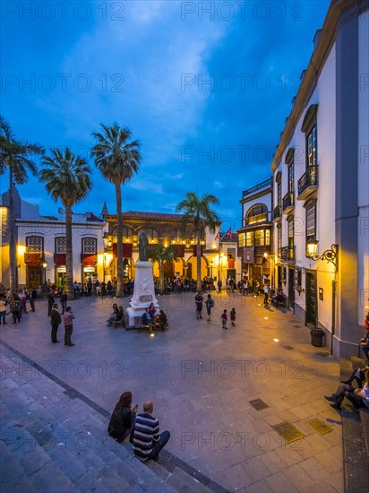 View from the church Iglesia Matriz de El Salvador onto the Plaza de Espana