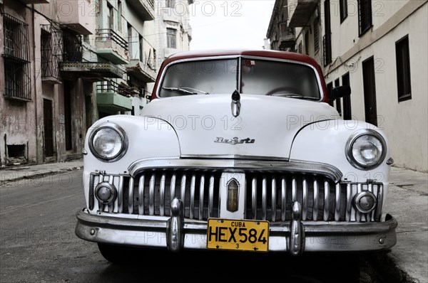 White classic car