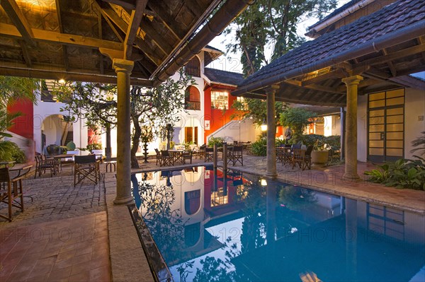 Courtyard with swimming pool