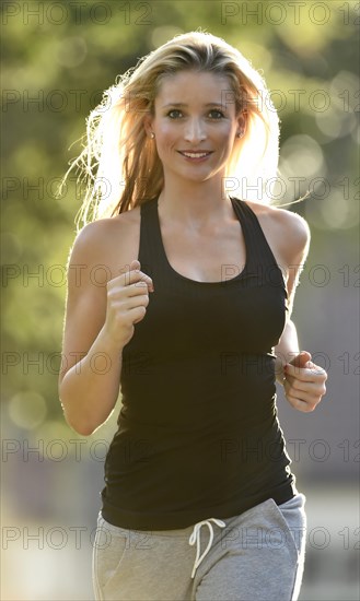 Young woman jogging