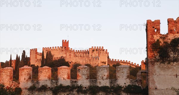 Medieval city walls and the Castle of Soave