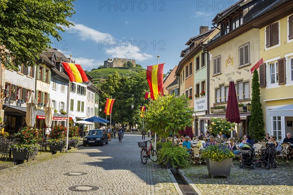 Pedestrian zone and restaurants