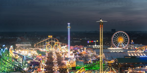 Overlooking the Oktoberfest at night