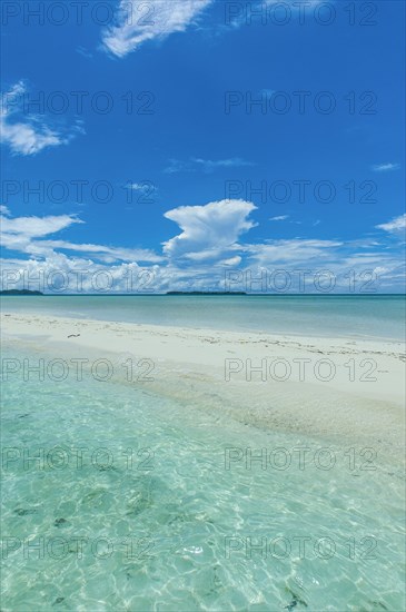 Sand strip at low tide