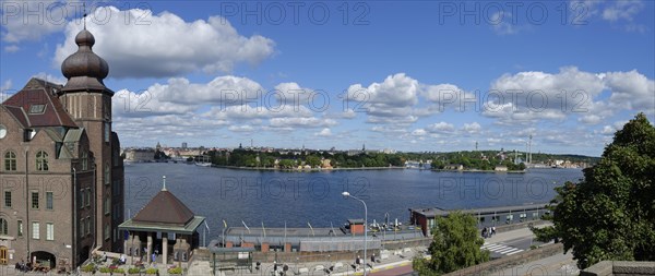 View from Sodermalm across Stadsgardsterminalen onto Gamla Stan