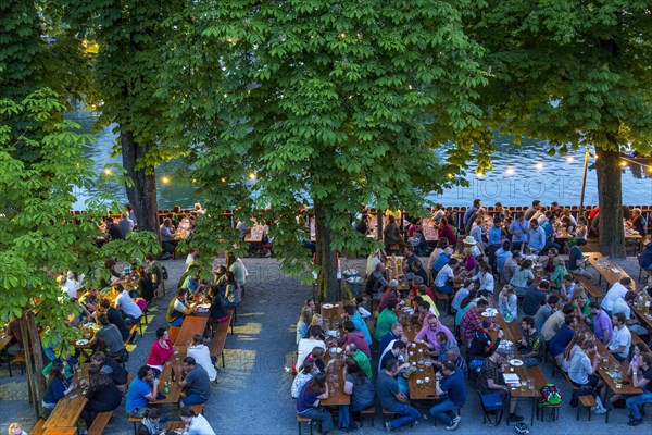 Neckarmuller beer garden on the Neckar River