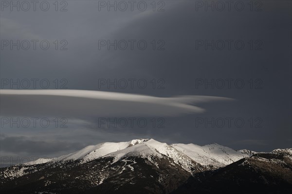 Pic du Geant with Altocumulus lenticularis cloud