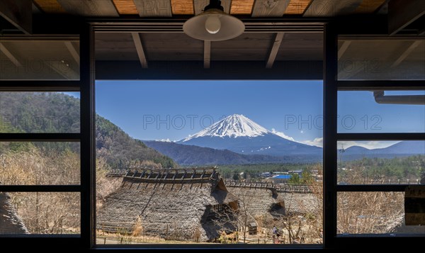 View from a window in the open-air museum Iyashinosato