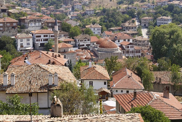 Traditional Ottoman Konaks and Kazdagli Mosque or Kazdagli Camii