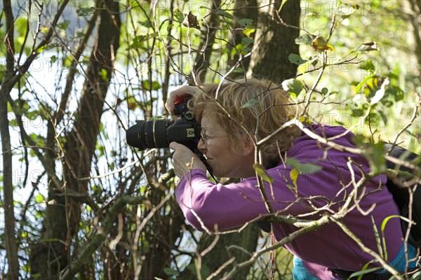 Woman taking photos