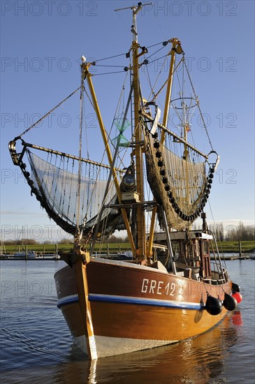 Shrimp boat in the harbour of Greetsiel