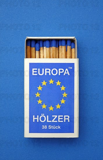 Opened matchbox with EU stars