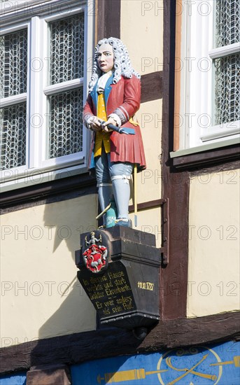 Statue of the doctor and miracle healer Dr. Eisenbarth at his last residence