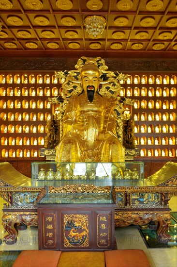 God of Wealth sculpture in the Giant Wild Goose Pagoda