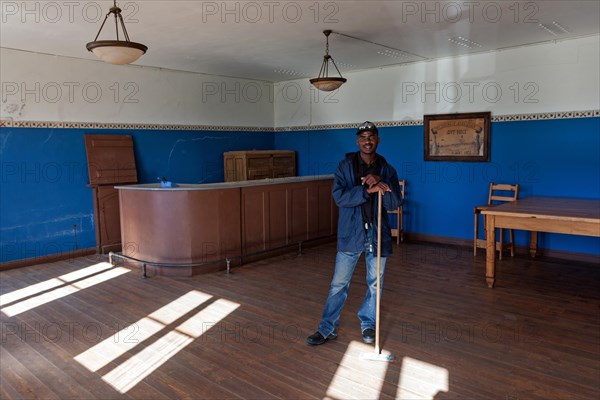 Vestibule of the bowling alley in the former diamond town