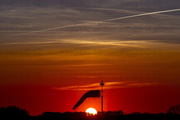 Windsock in the sunset at Muritz Airpark