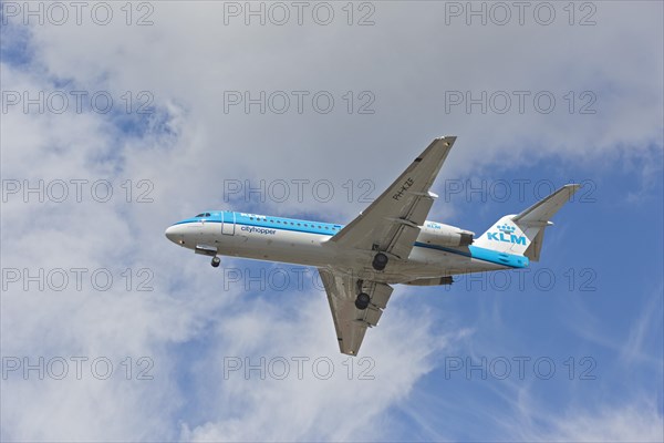 A Fokker 70 of KLM as a cityhopper