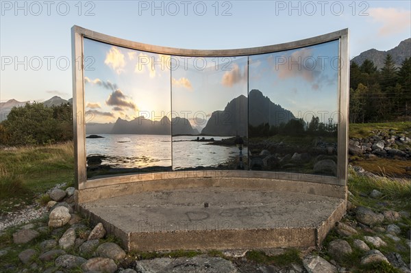 Untitled art installation by the American artist Dan Graham at Artscape Nordland