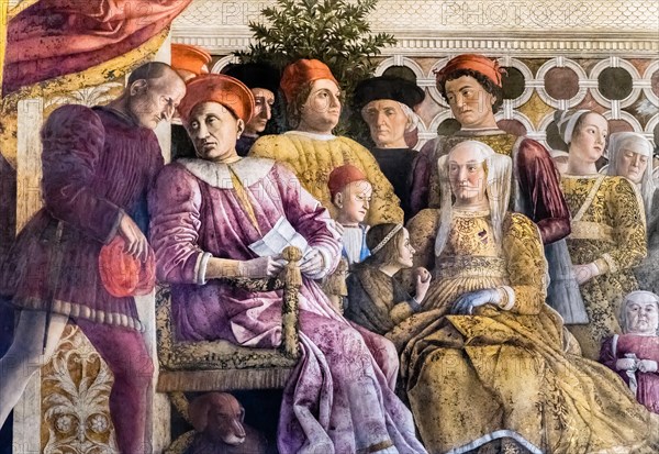 Margrave Ludovico Gonzaga with his wife Barbara von Brandenburg her children and court staff