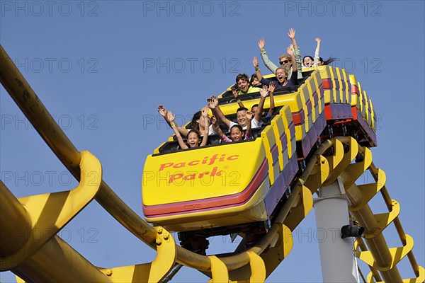 Roller coaster at Pacific Park