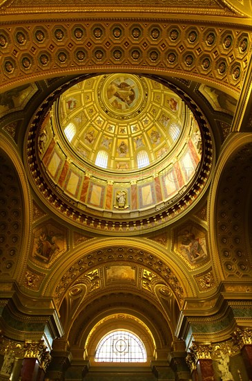 Neo Classical interior of St Stephen's Basilica or Szent Istvan Bazilika