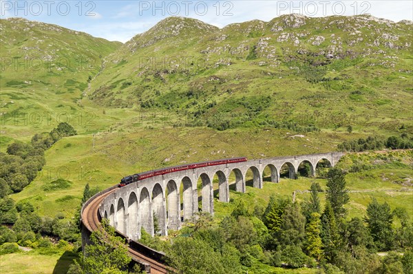 Steam train on Glenfinnan Viaduct