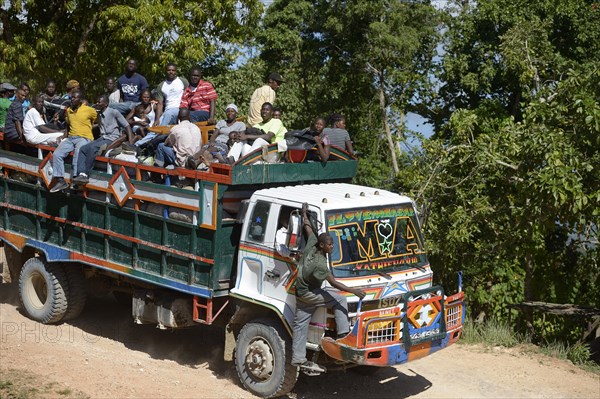 Truck used to transport people